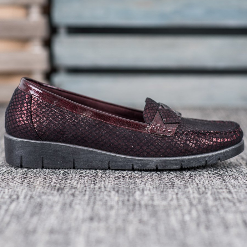 SHELOVET Textil-Loafer rot 1