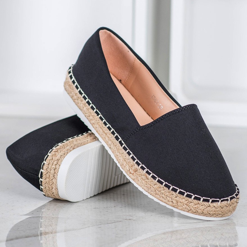 Small Swan Textil-Espadrilles schwarz 1