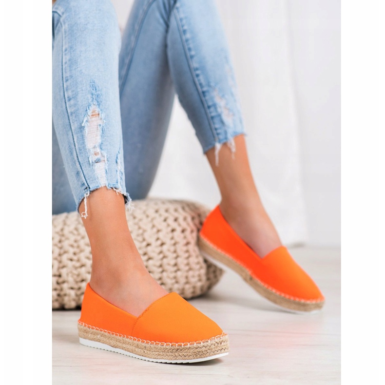 Small Swan Textil-Espadrilles orange 1