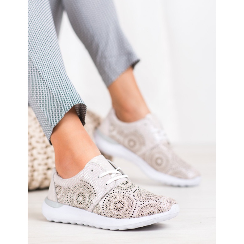 Filippo Sportschuhe aus Leder rosa 1