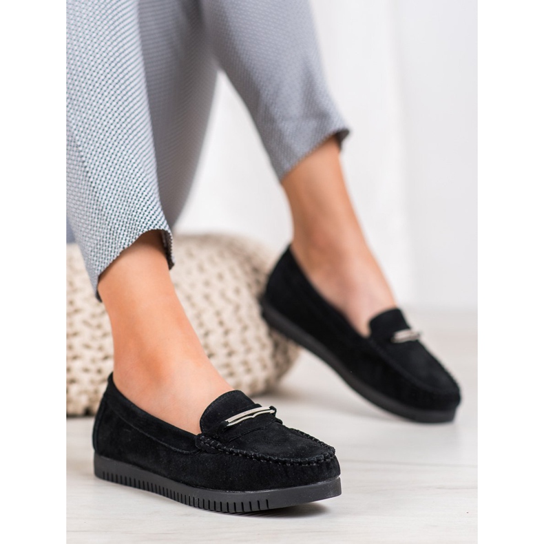 Filippo Leder-Loafer auf der Plattform schwarz 1