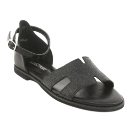 M.Daszyński Schwarze Sandalen mit Absatz Daszyński MR1848-17 1