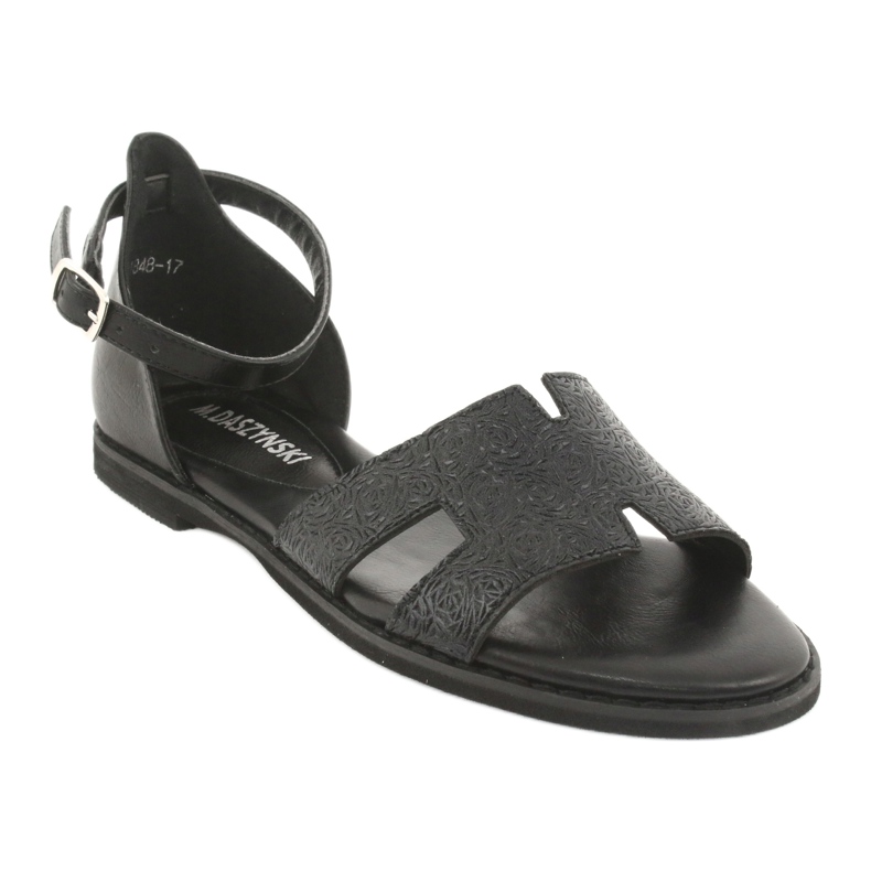 M.Daszyński Schwarze Sandalen mit Absatz Daszyński MR1848-17 1