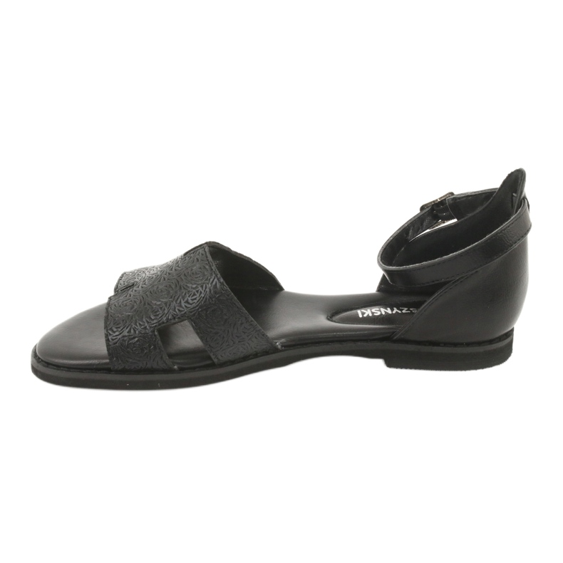 M.Daszyński Schwarze Sandalen mit Absatz Daszyński MR1848-17 2