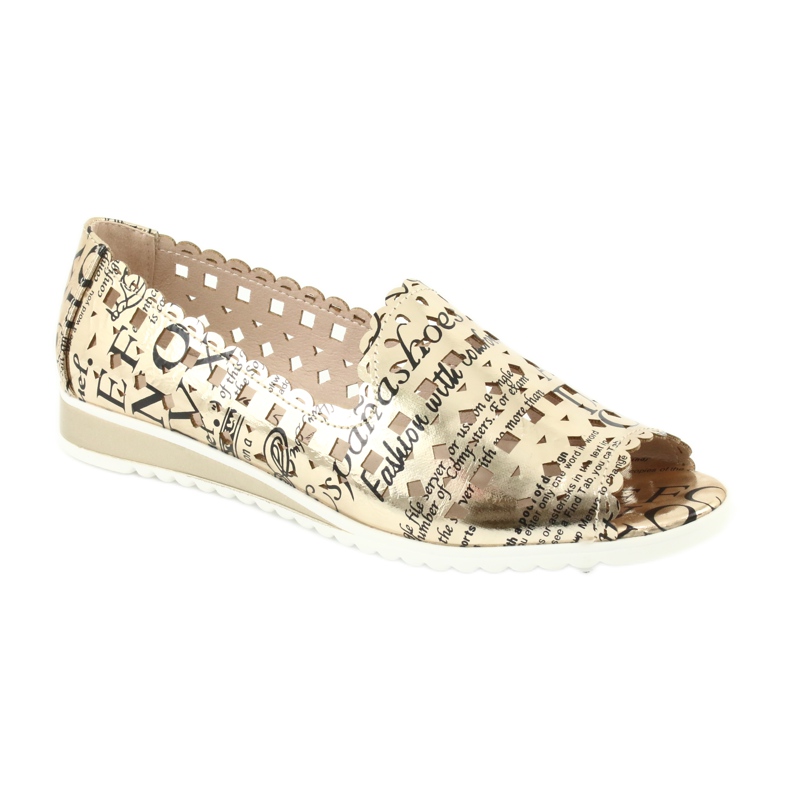 M.Daszyński Goldene Ballerinas für Damen Daszyński SA135-1 schwarz gelb 1