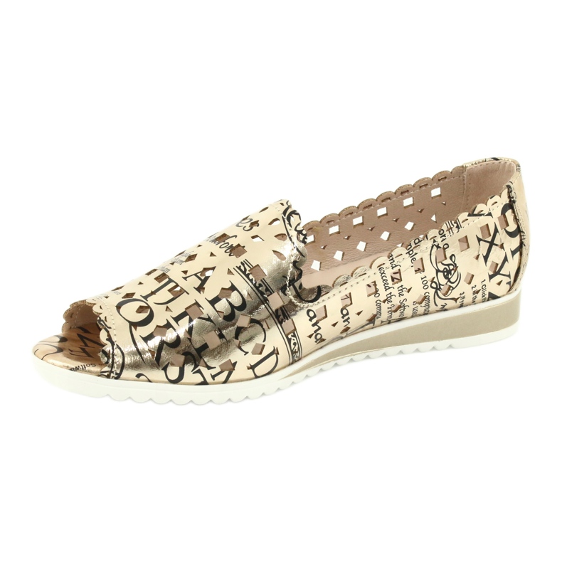 M.Daszyński Goldene Ballerinas für Damen Daszyński SA135-1 schwarz gelb 2