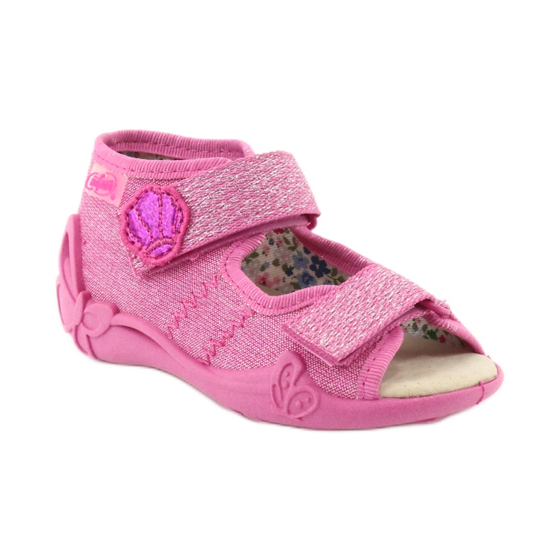 Befado gelb Kinderschuhe 342P011 rosa grau 1