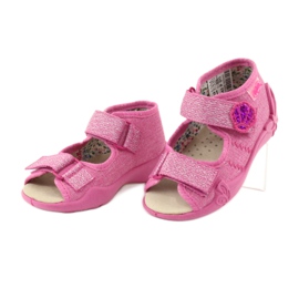 Befado gelb Kinderschuhe 342P011 rosa grau 3