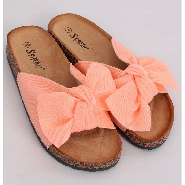 Pink CK108 Pinke Pantoffeln auf der Korksohle rosa 2