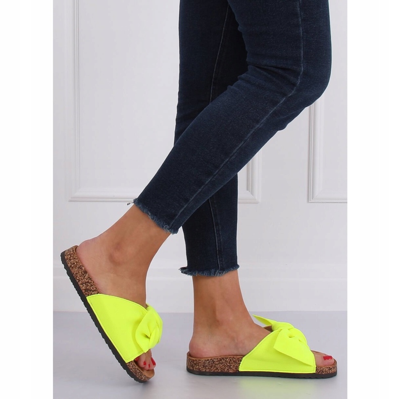 Neon CK108 Slipper auf der Korksohle gelb 1