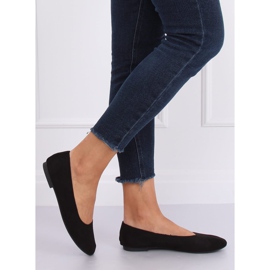 Weiche schwarze Damen Ballerinas NK17P Black 2