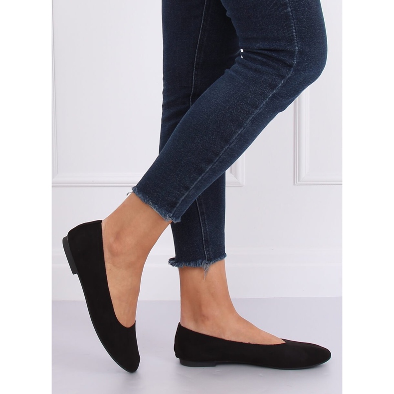 Weiche schwarze Damen Ballerinas NK17P Black 2