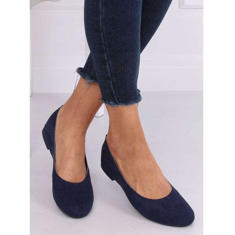 Weiche marineblaue Ballerinas für Damen NK17P Navy navy blau 1