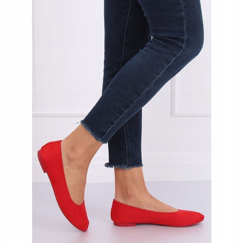 Weiche rote Damen Ballerinas NK17P Red 1