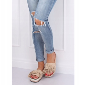 Beige Boho-Hausschuhe für Damen CK138P Beige 1