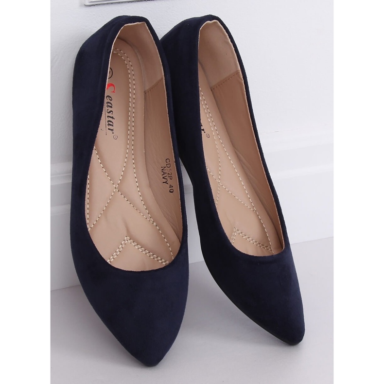 Ballerinas mit Mandelzehen marineblau CD52P Navy navy blau 1