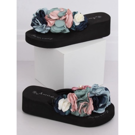 Schwarze N-31 Schwarze Schaumsohlen mehrfarbig 1