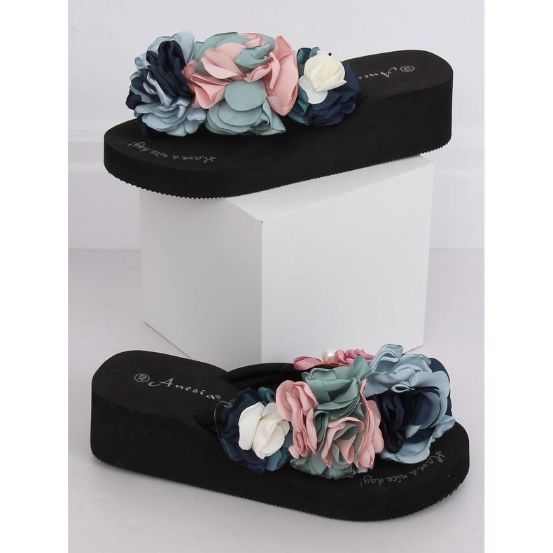 Schwarze N-31 Schwarze Schaumsohlen mehrfarbig 1