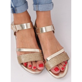 Goldene Damensandalen D-118 Gold 1