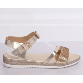 Goldene Damensandalen D-118 Gold 2