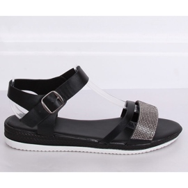 Schwarze Damensandalen D-118 Schwarz 2