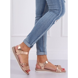 Damen Sandalen Champagner D-118 Champagne rosa 2