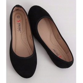 CD63P Schwarze schlichte schwarze Ballerinas 1