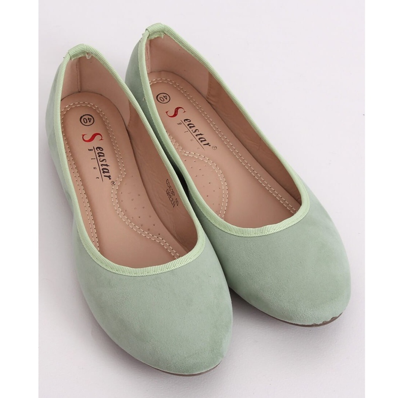 CD63P Grüne Aquamarine glatte Ballerinas 1