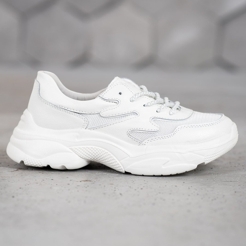 Filippo Weiße Turnschuhe aus Leder 2