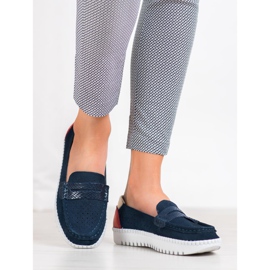 Filippo Bequeme Lederslipper blau 1