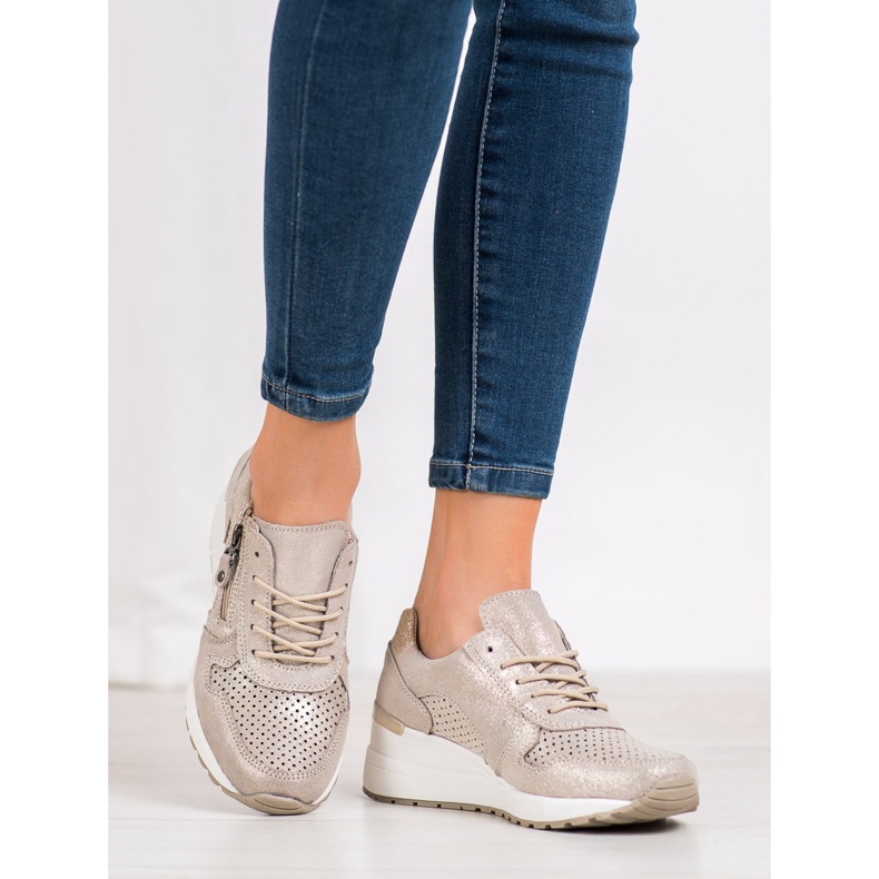 Filippo Goldene Sneaker mit Glitzer 2