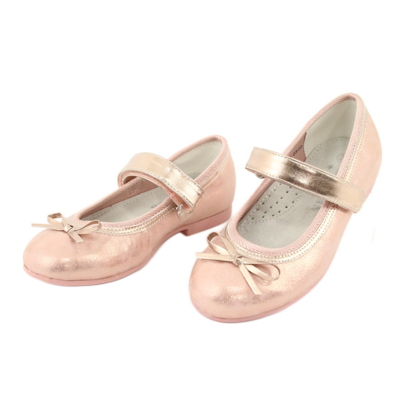 Golden Rose Ballerinas mit der American Club GC02 Schleife rosa 3
