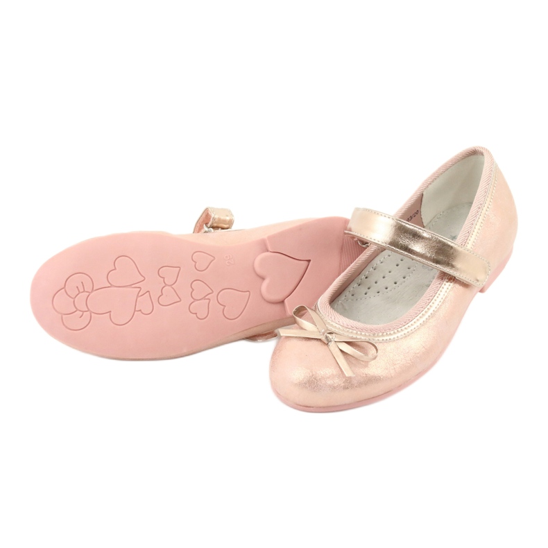 Golden Rose Ballerinas mit der American Club GC02 Schleife rosa 4