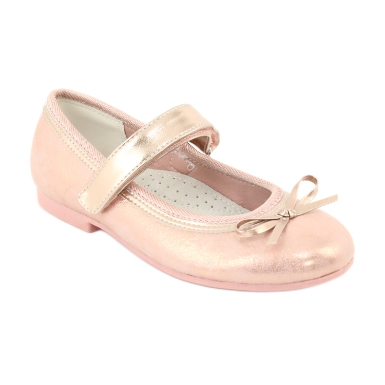 Golden Rose Ballerinas mit der American Club GC02 Schleife rosa 1