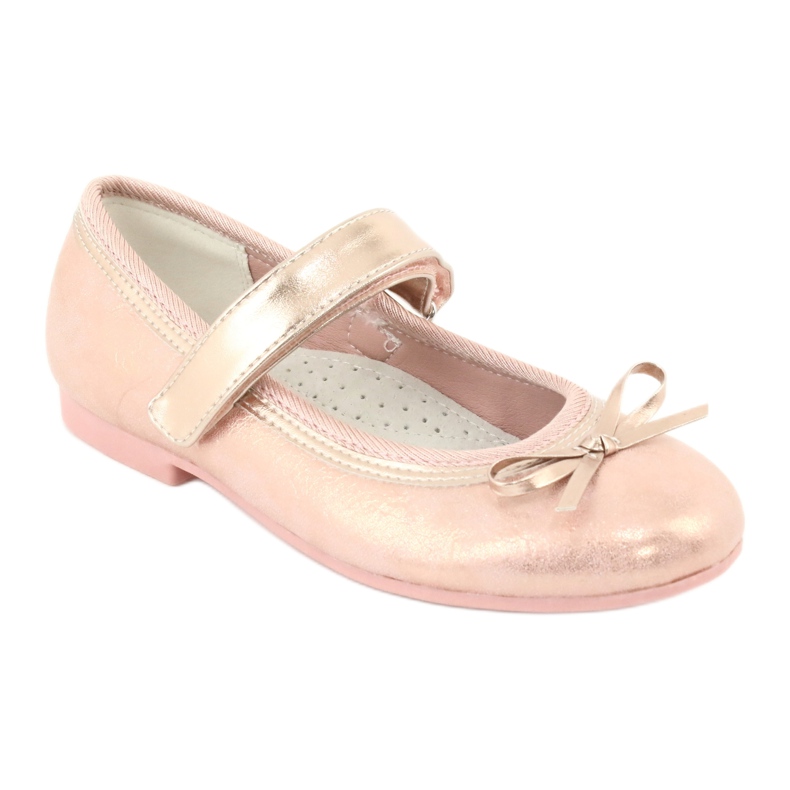 Golden Rose Ballerinas mit Schleife American Club GC03 / 20 rosa gelb 1