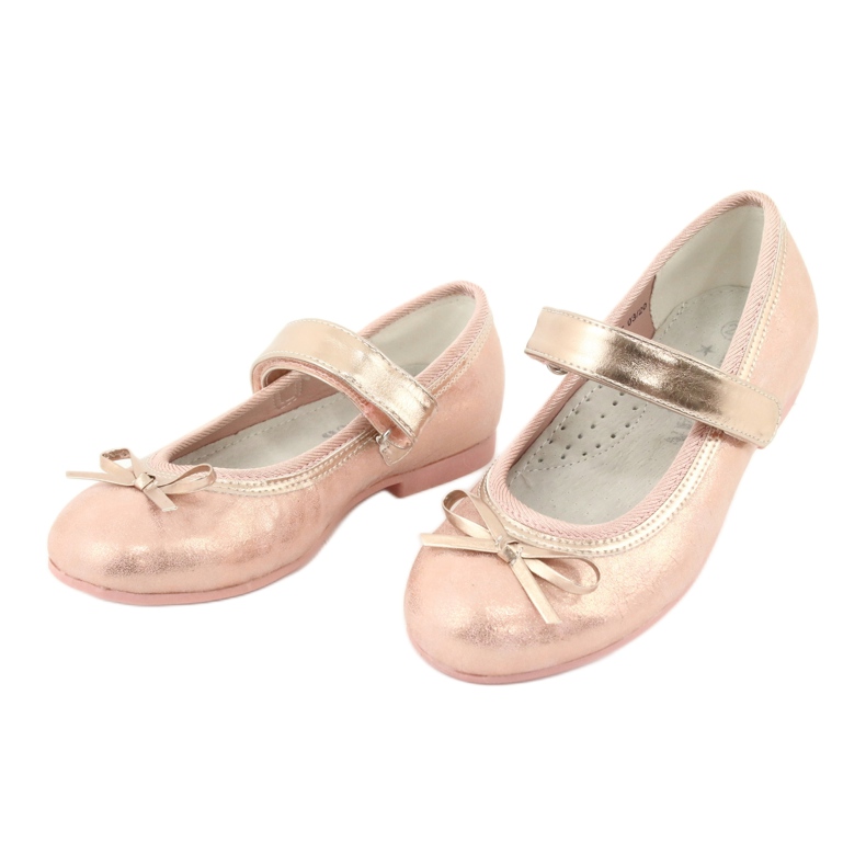 Golden Rose Ballerinas mit Schleife American Club GC03 / 20 rosa gelb 3