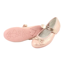Golden Rose Ballerinas mit Schleife American Club GC03 / 20 rosa gelb 4