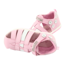 American Club DR16 / 20 Mädchensandalen weiß rosa 5