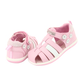 American Club DR16 / 20 Mädchensandalen weiß rosa 4
