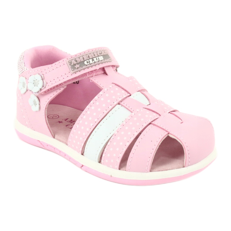 American Club DR16 / 20 Mädchensandalen weiß rosa 1