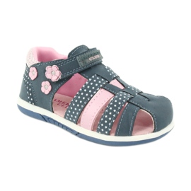 American Club DR16 / 20 Mädchensandalen weiß marineblau rosa 1