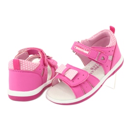 American Club Amerikanische DR20/20 -Mädchensandalen mit einem rosa Bogen 3