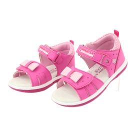 American Club Amerikanische DR20/20 -Mädchensandalen mit einem rosa Bogen 2