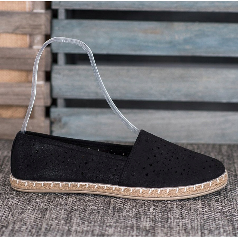 MCKEYLOR Aztekische Espadrilles mit aztekischen Mustern schwarz 2