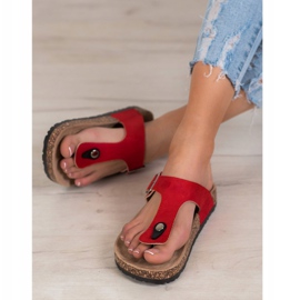 Bequeme Flip-Flops von VINCEZA rot 2