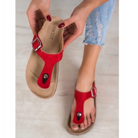 Bequeme Flip-Flops von VINCEZA rot 1