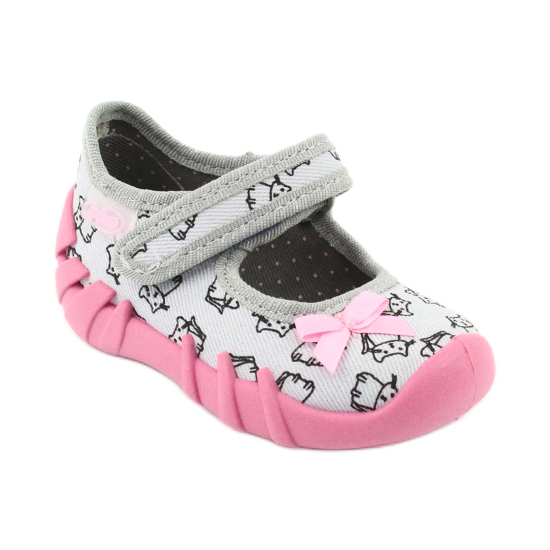 Befado Kinderschuhe 109P198 schwarz rosa grau 1