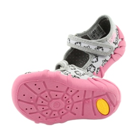 Befado Kinderschuhe 109P198 schwarz rosa grau 5