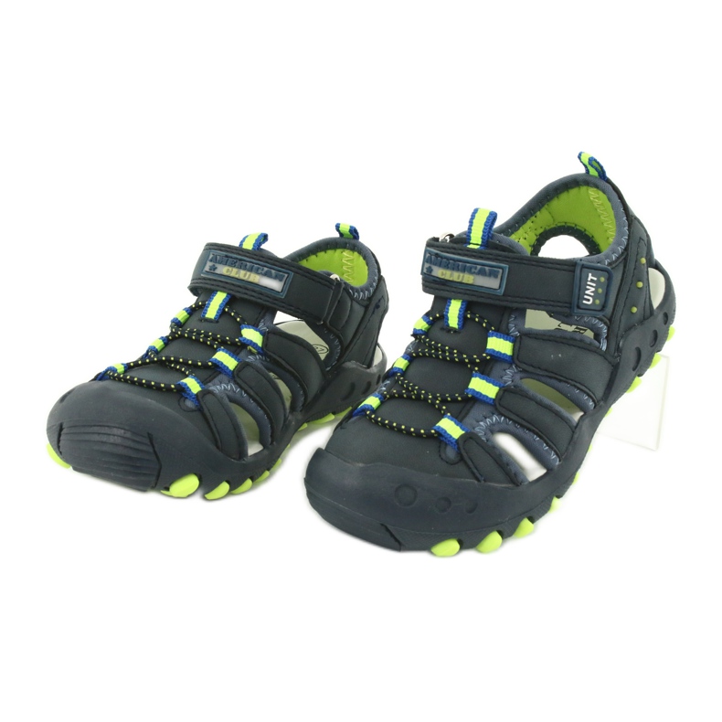 American Club DR04 / 20 Jungen Sandalen navy blau grün 2
