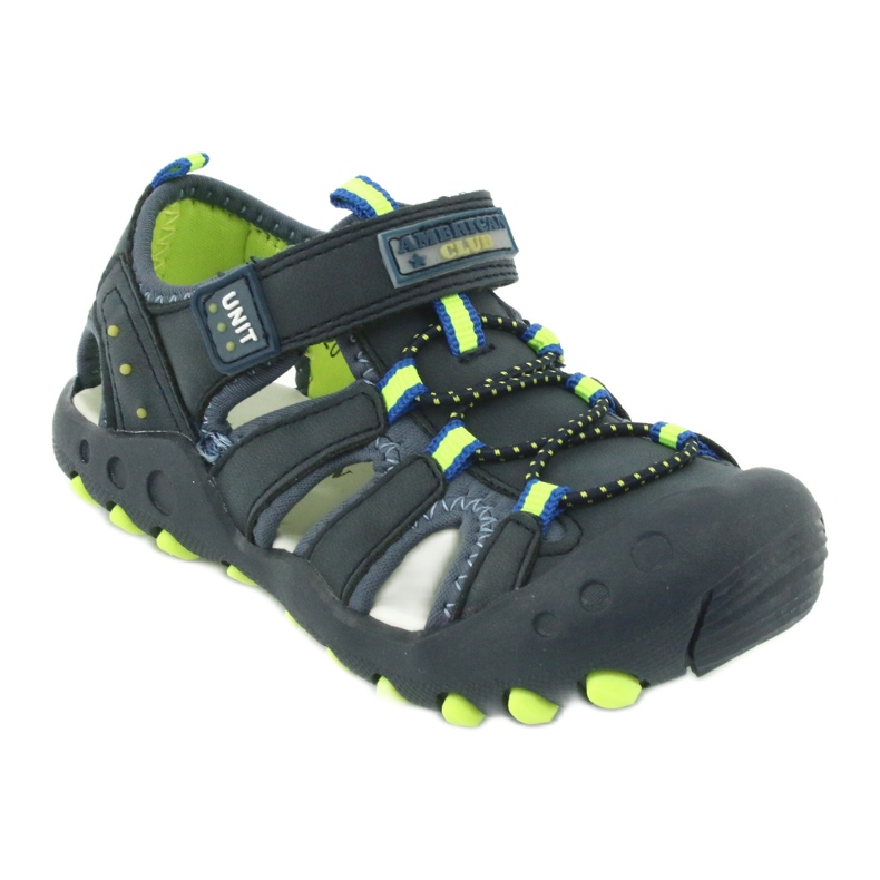 American Club DR04 / 20 Jungen Sandalen navy blau grün 1